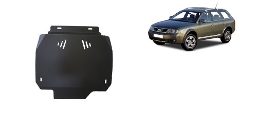 Plieninė automatinės pavarų dėžės apsauga Audi Allroad A6 (2000-2005)