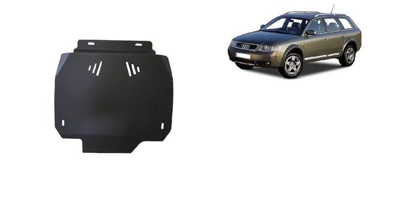 Plieninė automatinės pavarų dėžės apsauga Audi Allroad A6 (2000-2005)