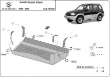 Plieninė kuro bako apsauga Suzuki Grand Vitara (1999-2005)