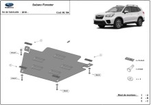 Plieninė pavarų dėžės apsauga Subaru Forester 5 (2018-2026)