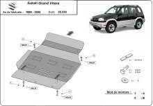 Plieninė variklio apsauga Suzuki Grand Vitara (1999-2005)