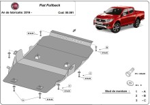Plieninė variklio apsauga Fiat Fullback (2016-2019)