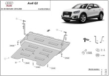 Aliumininė variklio apsauga Audi Q2 (2016-2020)