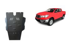 Plieninė pavarų dėžės apsauga Toyota Hilux Revo (2016-2026)