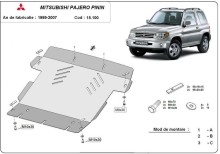Plieninė variklio apsauga Mitsubishi Pajero Pinin (1997-2007)