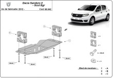 Plieninė EGR apsauga Dacia Sandero 2 (su Start-Stop sistema) (2012-2020)