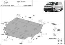 Aliumininė variklio apsauga Opel Vivaro (2019-2026)