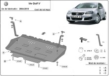 Aliumininė variklio apsauga Vw Golf mk5 (2004-2010)