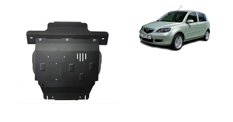 Plieninė variklio apsauga Mazda 2 (2003-2007)