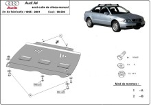 Plieninė mechaninės pavarų dėžės apsauga Audi A4 B5 (1995-2000)
