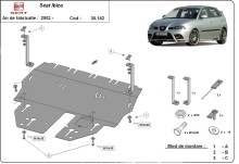Plieninė variklio apsauga Seat Ibiza benzinas (2002-2017)