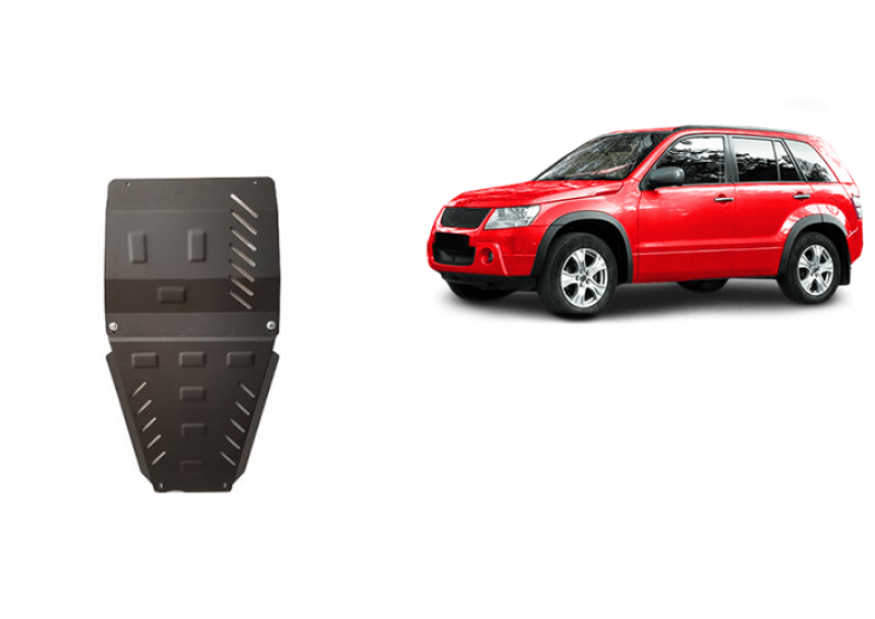 Plieninė pavarų dėžės ir reduktoriaus apsauga Suzuki Grand Vitara 2 (2005-2019)