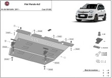 Plieninė variklio apsauga Fiat Panda 4x2 (2011-2026)