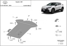 Aliumininė katalizatoriaus apsauga Toyota C-HR (2023-2026)