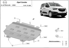 Plieninė variklio apsauga Opel Combo (2018-2026)