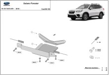 Plieninė diferencialo apsauga Subaru Forester (2018-2026)