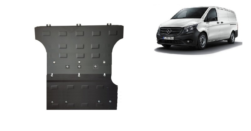 Plieninė variklio apsauga Mercedes V-Class W447 2.2 D, 4x2 (2014-2026)