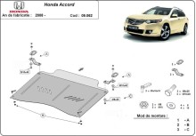 Plieninė variklio apsauga Honda Accord (2008-2012)