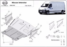 Plieninė variklio apsauga Nissan Interstar (1998-2010)