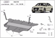 Plieninė variklio apsauga Audi A3 (8V) (2012-2020)