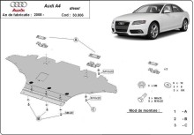 Plieninė variklio apsauga Audi A4 B8 All Road, dyzelinas (2008-2014)