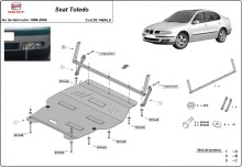 Aliumininė variklio apsauga Seat Toledo (1998-2004)