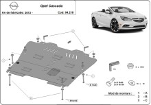 Plieninė variklio apsauga Opel Cascada (2013-2019)