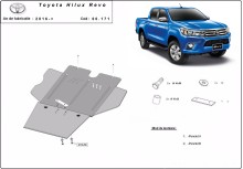 Plieninė pavarų dėžės apsauga Toyota Hilux Revo (2016-2026)