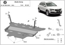 Plieninė variklio apsauga Skoda Karoq - mechaninė pavarų dėžė (2017-2026)