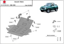 Plieninė variklio apsauga Suzuki Vitara (1988-1999)