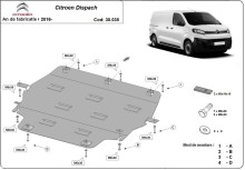 Plieninė variklio apsauga Citroen Dispatch (2016-2026)