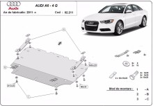 Plieninė variklio apsauga Audi A6 (2011-2018)