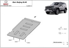 Plieninė pavarų dėžės apsauga Baic Beijing BJ40 (2023-2026)