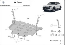 Aliumininė variklio apsauga VW Tiguan (2024-2026)