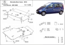 Plieninė variklio apsauga Mercedes Vaneo W414 (2001-2006)