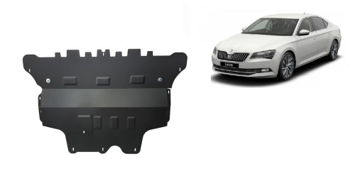 Plieninė variklio apsauga Skoda Superb - automatinė pavarų dėžė (2015-2024)