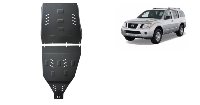 Plieninė pavarų dėžės ir reduktoriaus apsauga Nissan Pathfinder (2005-2015)