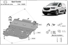 Plieninė variklio apsauga Opel Combo C (2018-2026)
