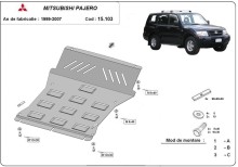 Plieninė variklio apsauga Mitsubishi Pajero 3 (V60, V70) Vers 2.0 (1999-2007)