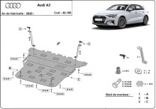 Plieninė variklio apsauga Audi A3 (2020-2026)