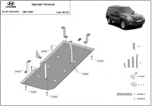 Plieninė kuro bako apsauga Hyundai Terracan (2001-2007)