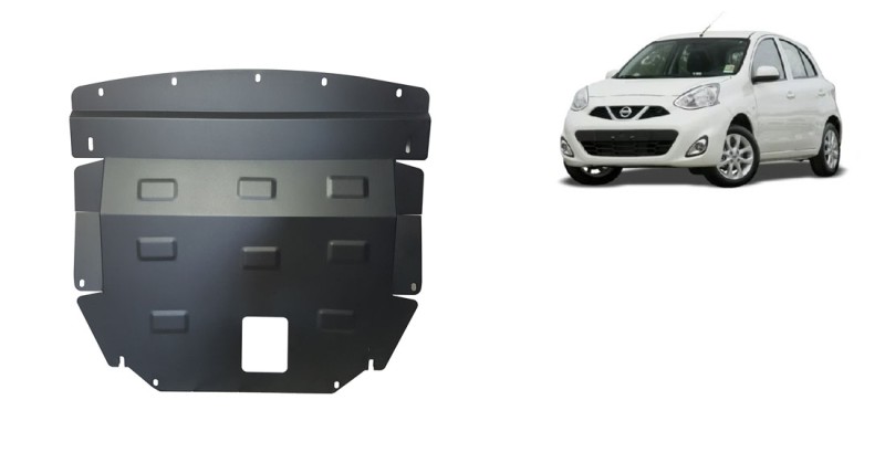 Plieninė variklio apsauga Nissan Micra (2010-2016)