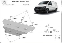 Plieninė variklio apsauga Mercedes V-Classe W447, 4x2, 1.6 D (2014-2026)