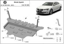 Plieninė variklio apsauga Skoda Superb - automatinė pavarų dėžė (2015-2024)