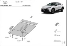 Aliumininė katalizatoriaus apsauga Toyota C-HR (2023-2026)