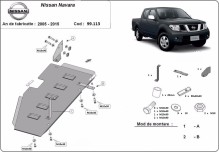 Plieninė kuro bako apsauga Nissan Navara D40 (2005-2015)