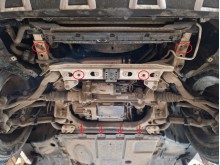 Plieninė variklio apsauga Mercedes GLC X253 (2015-2022)
