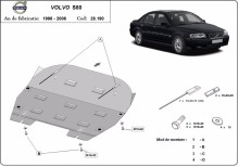 Plieninė variklio apsauga Volvo S80 (1998-2006)