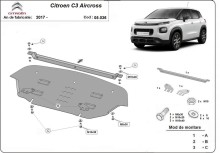 Plieninė variklio apsauga Citroen C3 Aircross (2017-2026)