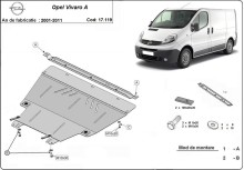 Plieninė variklio apsauga Opel Vivaro (2001-2014)